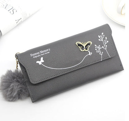 Ladies' Long Wallet With Butterfly Flowers And Simple Loose Change 🇨🇳