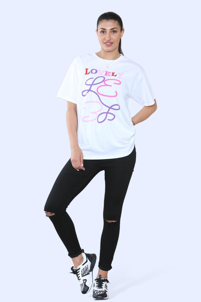 Ladies Lovely Printed Short Sleeve T-Shirt Top 🇬🇧