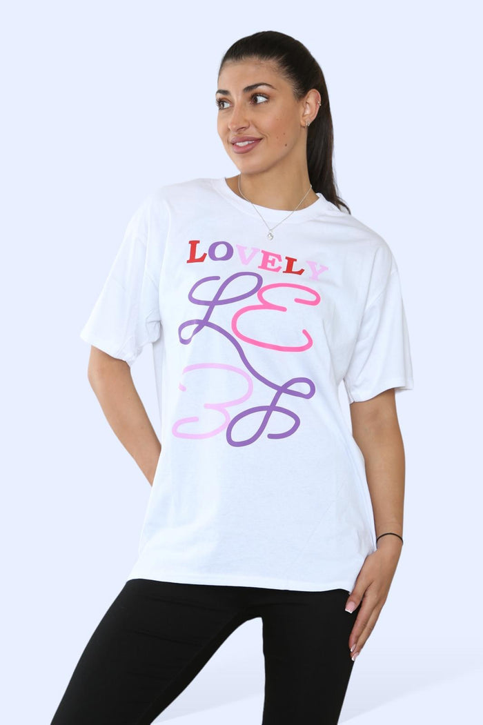 Ladies Lovely Printed Short Sleeve T-Shirt Top 🇬🇧