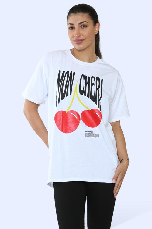 Ladies Mon Cheri  Printed Short Sleeve T-Shirt Top 🇬🇧
