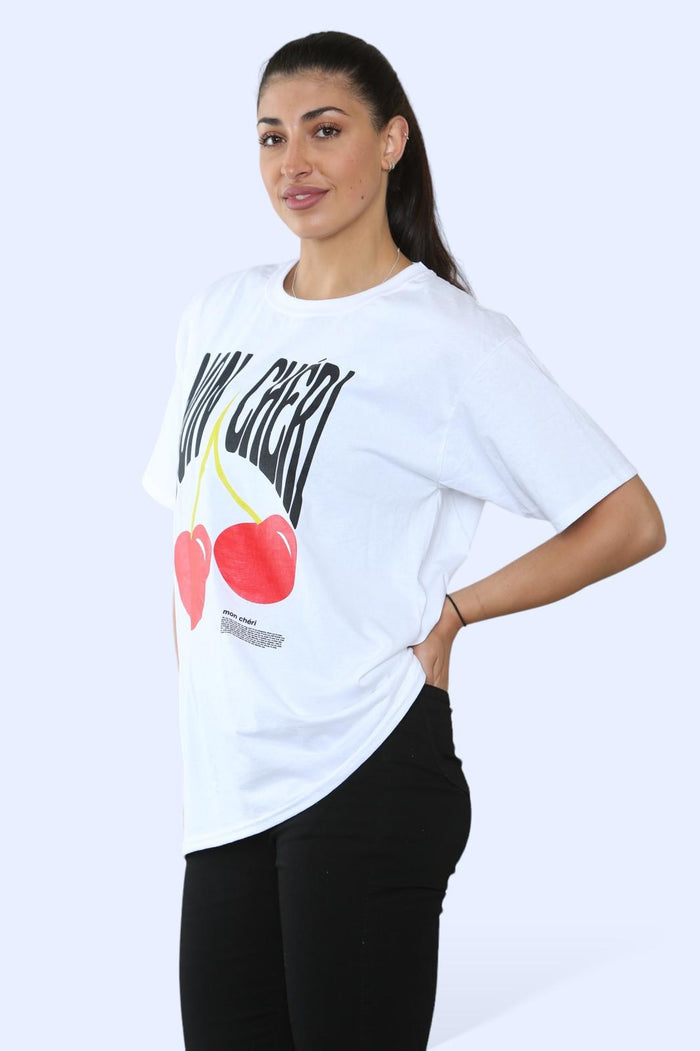 Ladies Mon Cheri  Printed Short Sleeve T-Shirt Top 🇬🇧