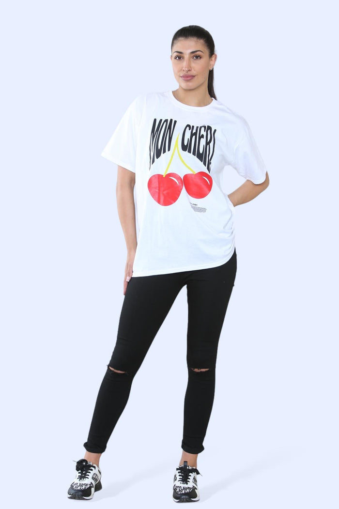 Ladies Mon Cheri  Printed Short Sleeve T-Shirt Top 🇬🇧