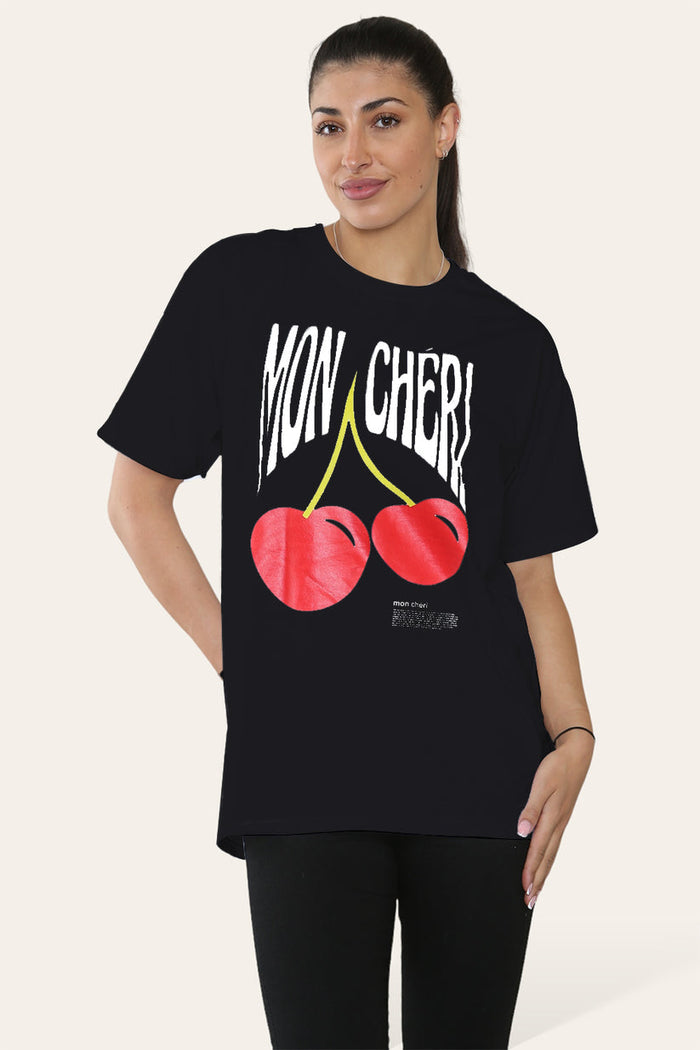 Ladies Mon Cheri  Printed Short Sleeve T-Shirt Top 🇬🇧