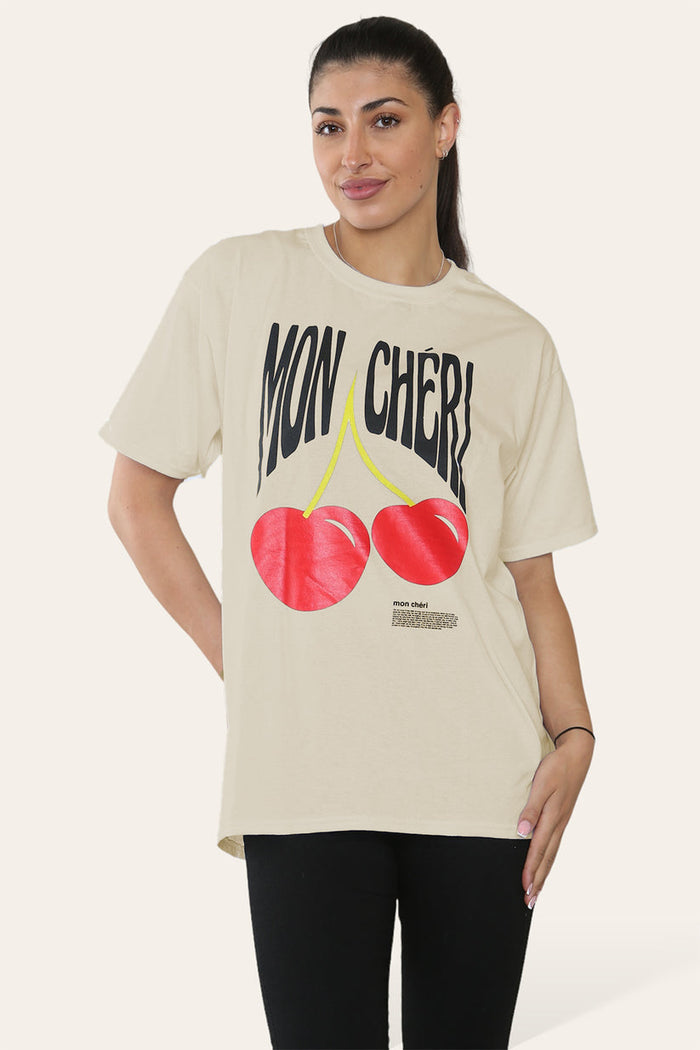 Ladies Mon Cheri  Printed Short Sleeve T-Shirt Top 🇬🇧