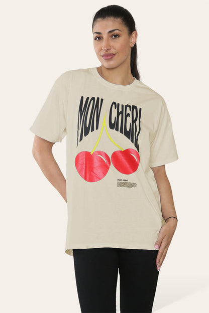Ladies Mon Cheri  Printed Short Sleeve T-Shirt Top 🇬🇧