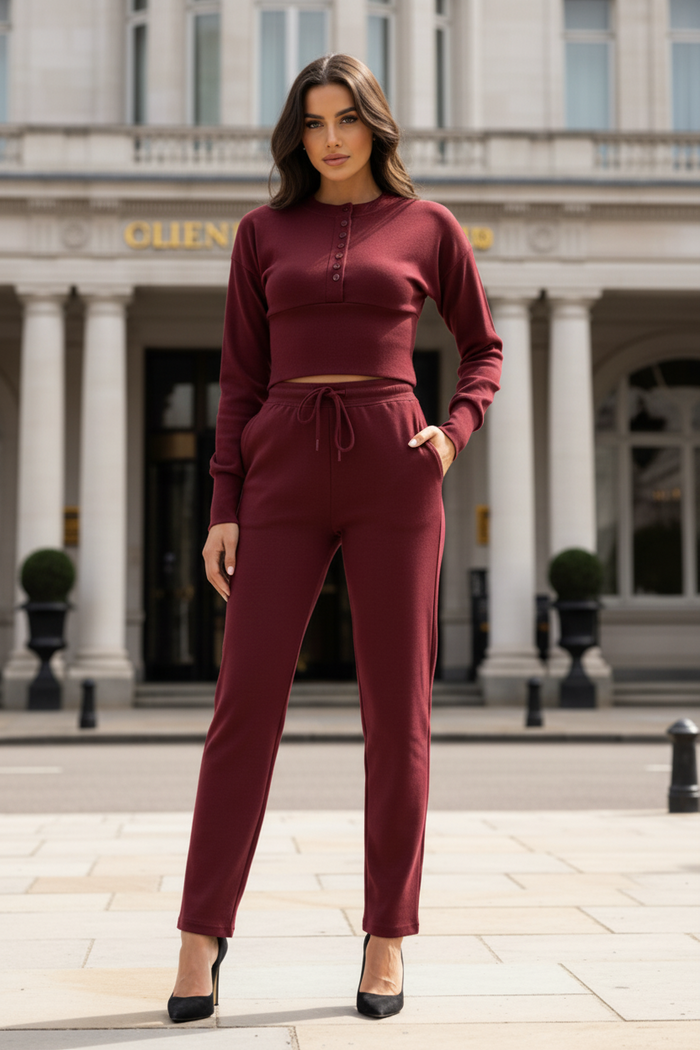 Ladies New Compressed Rib Button Suit 🇬🇧