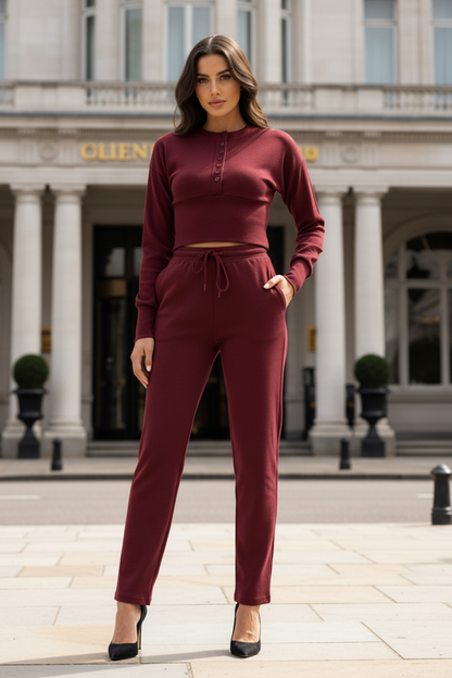 Ladies New Compressed Rib Button Suit 🇬🇧