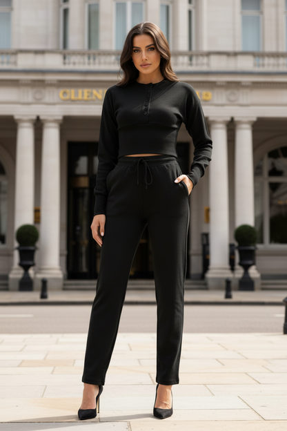 Ladies New Compressed Rib Button Suit 🇬🇧