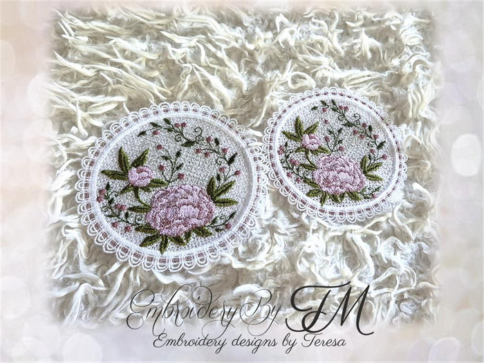 Large set with peonies