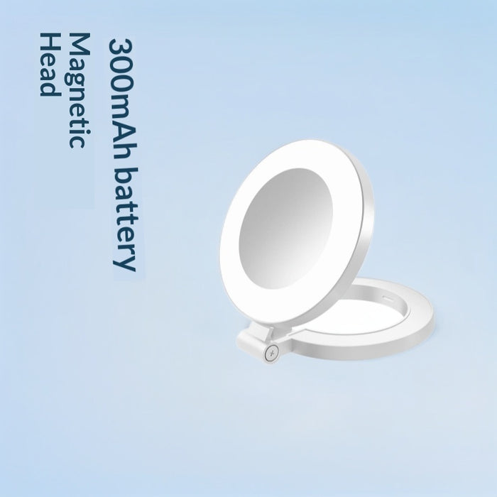 LED Mini Magnetic Phone Fill Light Tempered Glass Makeup Mirror 🇨🇳