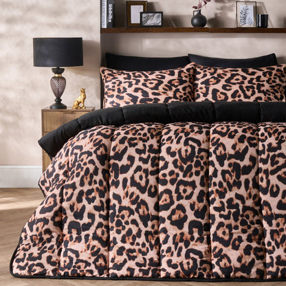 Leopard Print Coverless 10.5 Tog Duvet Set - Natural 🇬🇧
