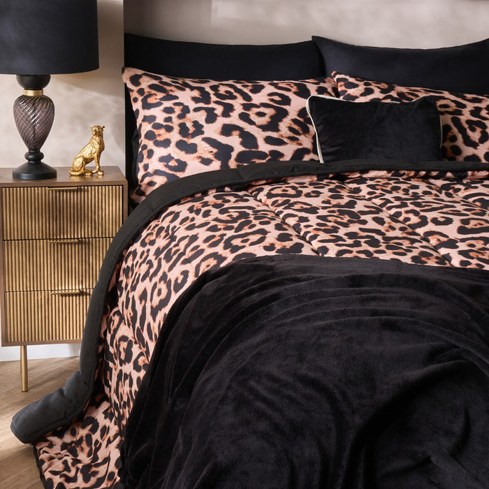 Leopard Print Coverless 10.5 Tog Duvet Set - Natural 🇬🇧