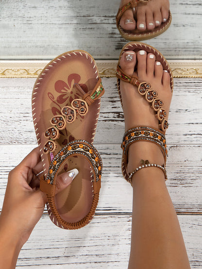 Lucia™ Bohemian Beaded Flat Sandal