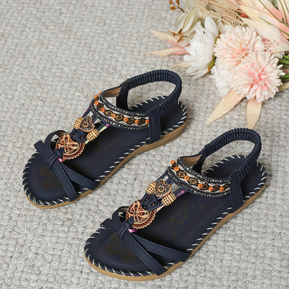 Lucia™ Bohemian Beaded Flat Sandal