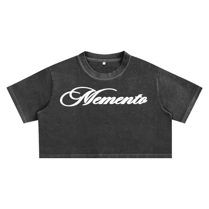 Memento Logo Crop Top - Memento Mori Clothing