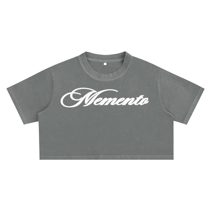 Memento Logo Crop Top - Memento Mori Clothing