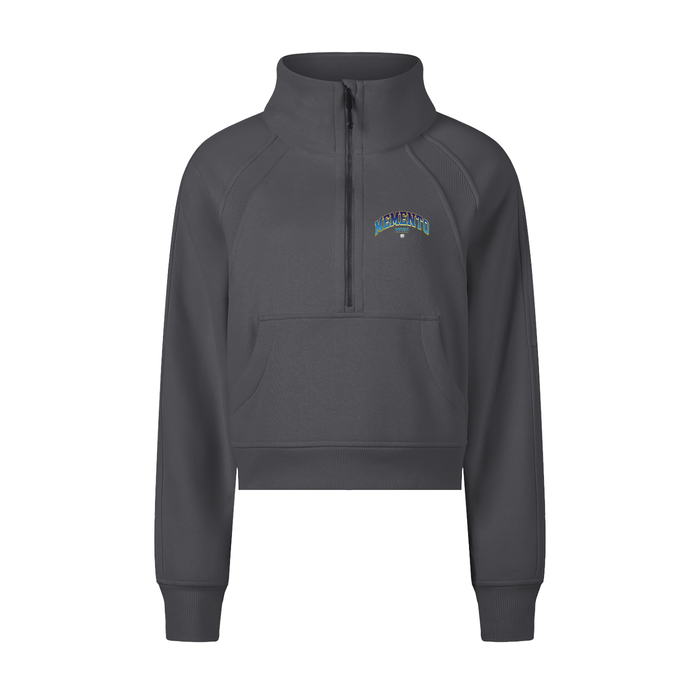 Memento Mori Cropped Half-Zip Sweatshirt - Memento Mori Clothing