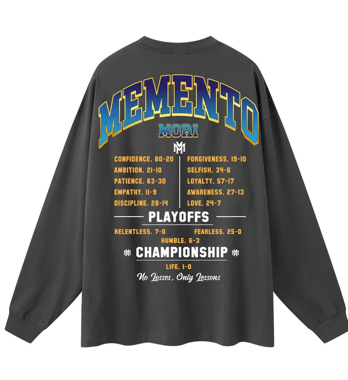 Memento Mori Oversized World Champs Heavy Long Sleeve Tee - Memento Mori Clothing