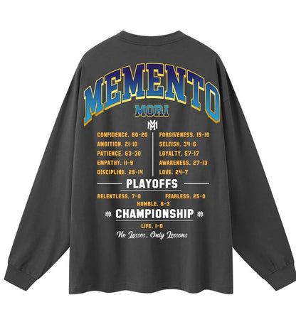 Memento Mori Oversized World Champs Heavy Long Sleeve Tee - Memento Mori Clothing