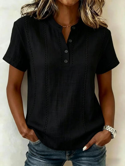 Mila™ Striped V-Neck Blouse