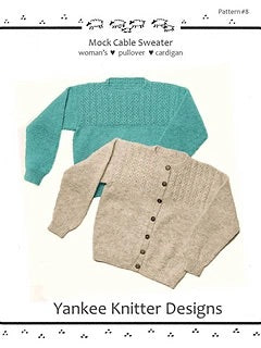 Mock Cable Sweater Pattern from Yankee Knitter