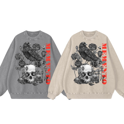 Mori Acid Wash Oversize Sweatshirt - 360 GSM - Memento Mori Clothing