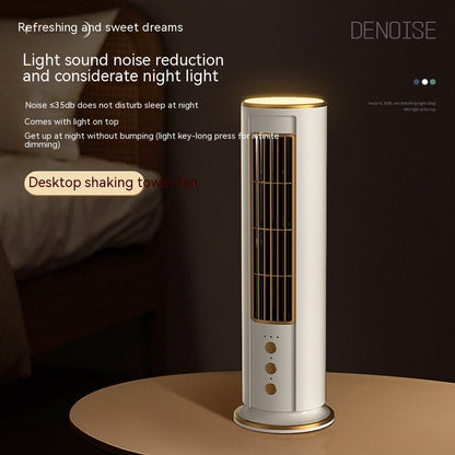 Multifunctional Night Light Tower Fan Usb Portable Rechargeable Small Fan 🇨🇳