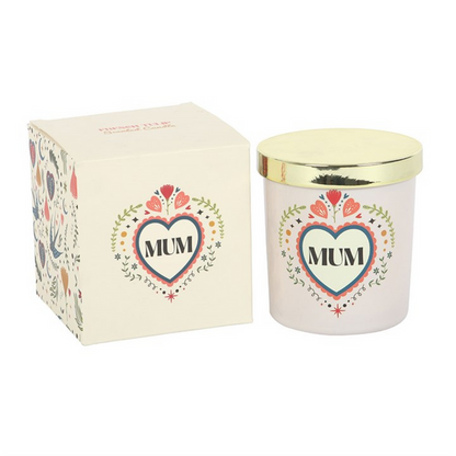 Mum Folk Heart French Tulip Candle 🇬🇧