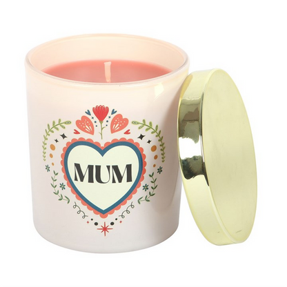 Mum Folk Heart French Tulip Candle 🇬🇧