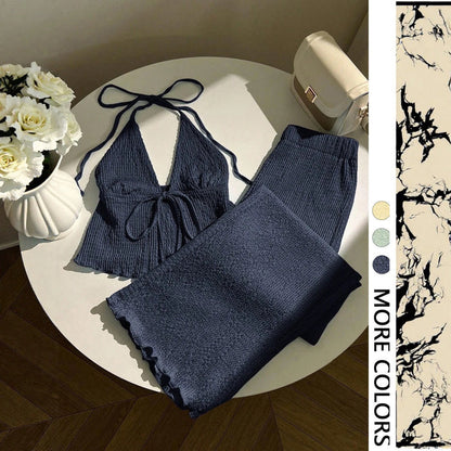 Nadia™ Textured Halter Co-Ord Set