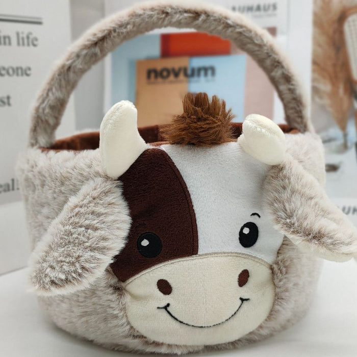 New Plush Toy Cow Basket 🇨🇳