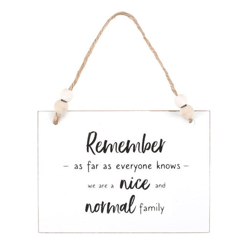 Nice And Normal Family Hanging Sign 🇬🇧