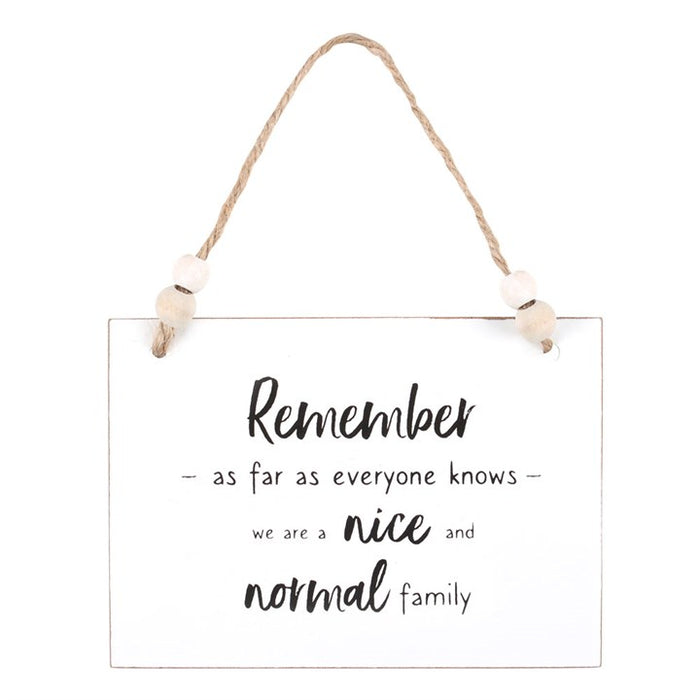 Nice And Normal Family Hanging Sign 🇬🇧