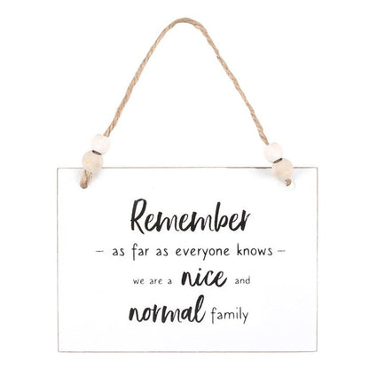 Nice And Normal Family Hanging Sign 🇬🇧