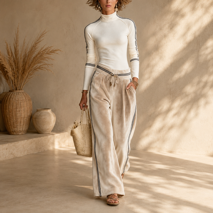 Nina™ Turtleneck Zip-Up Wide-Leg Set