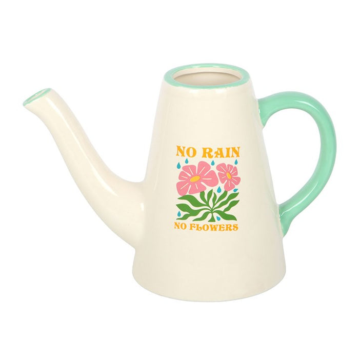 No Rain, No Flowers Ceramic Watering Can / Vase 🇬🇧