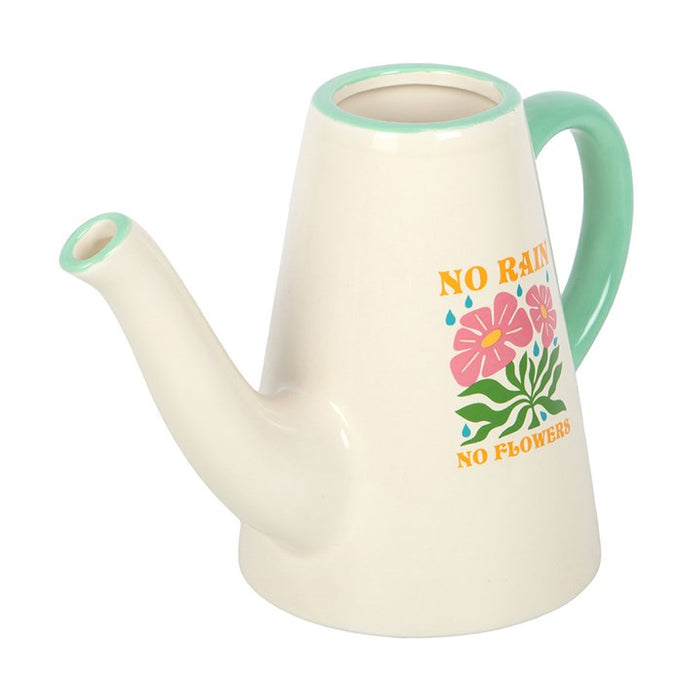 No Rain, No Flowers Ceramic Watering Can / Vase 🇬🇧