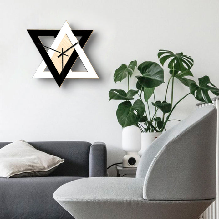 Nordic Personality Black And White Creative Wall Clock, Retro Silent And Simple Decorative Clock 🇨🇳