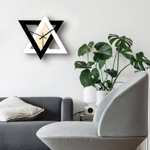 Nordic Personality Black And White Creative Wall Clock, Retro Silent And Simple Decorative Clock 🇨🇳
