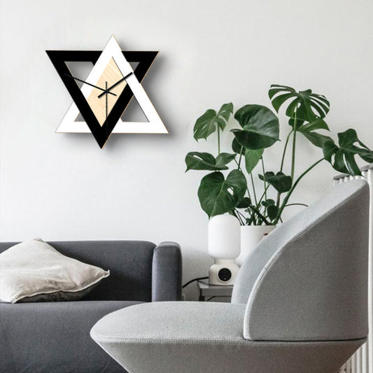 Nordic Personality Black And White Creative Wall Clock, Retro Silent And Simple Decorative Clock 🇨🇳