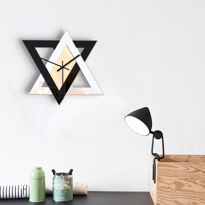Nordic Personality Black And White Creative Wall Clock, Retro Silent And Simple Decorative Clock 🇨🇳