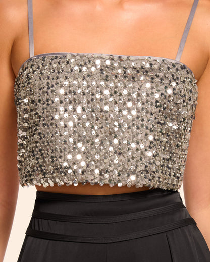 Cassandra Sequin Crop Top