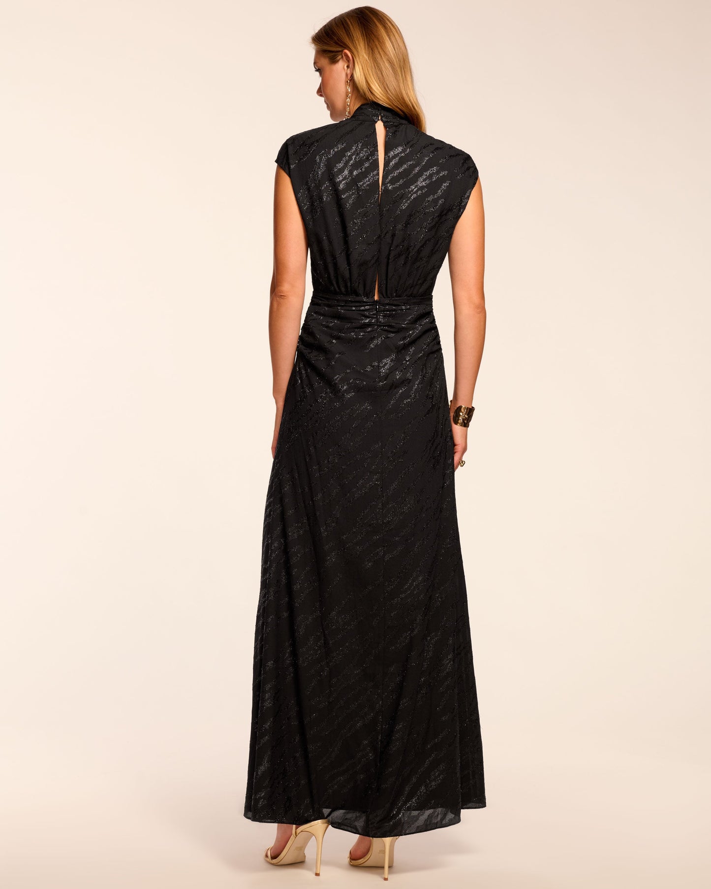 Catrin Lurex Plunging Gown