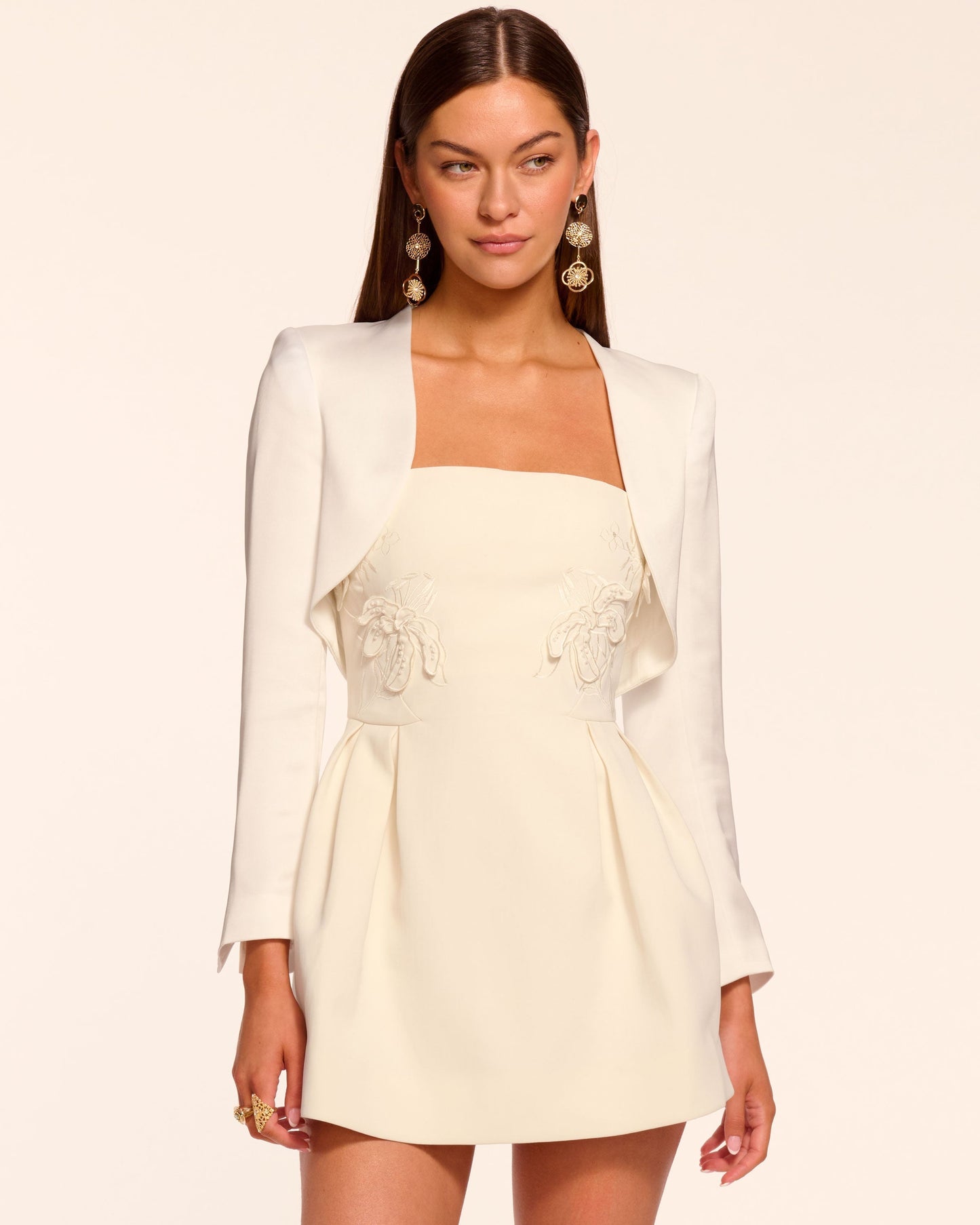 Gia Long Sleeve Capelet | IVORY