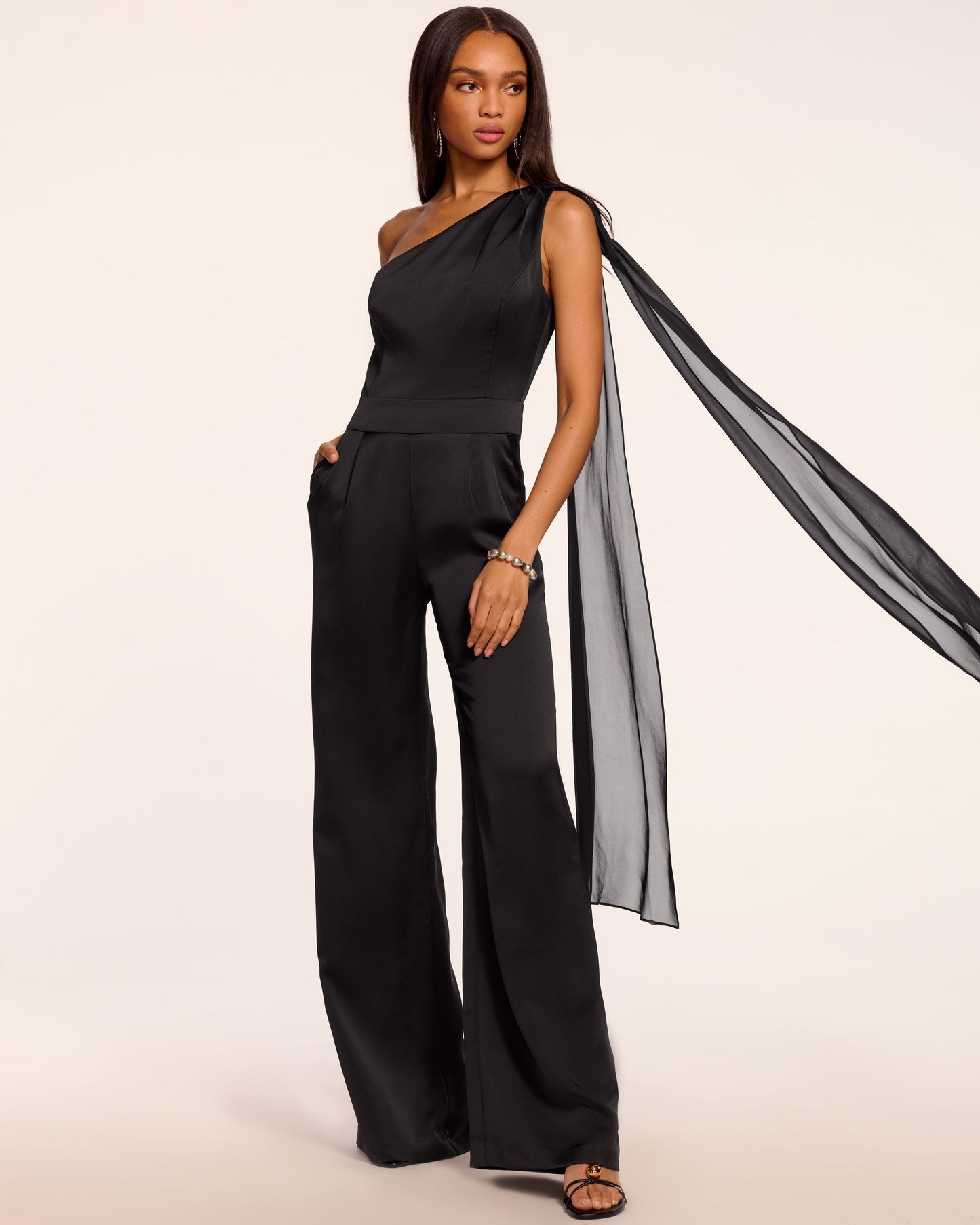 Genny One-Shoulder Wide Leg Jumpsuit