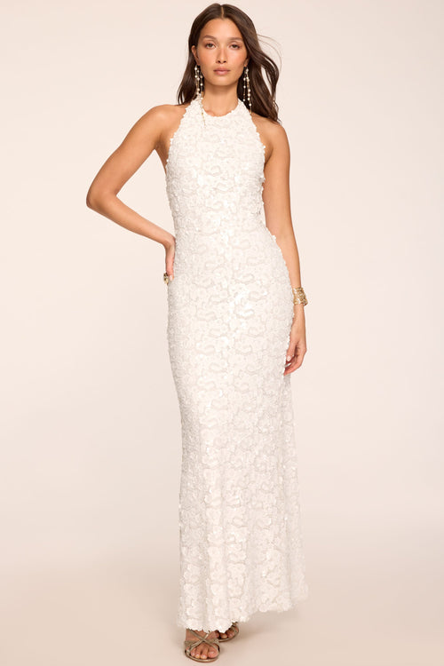 Giada Sequin High Neck Gown