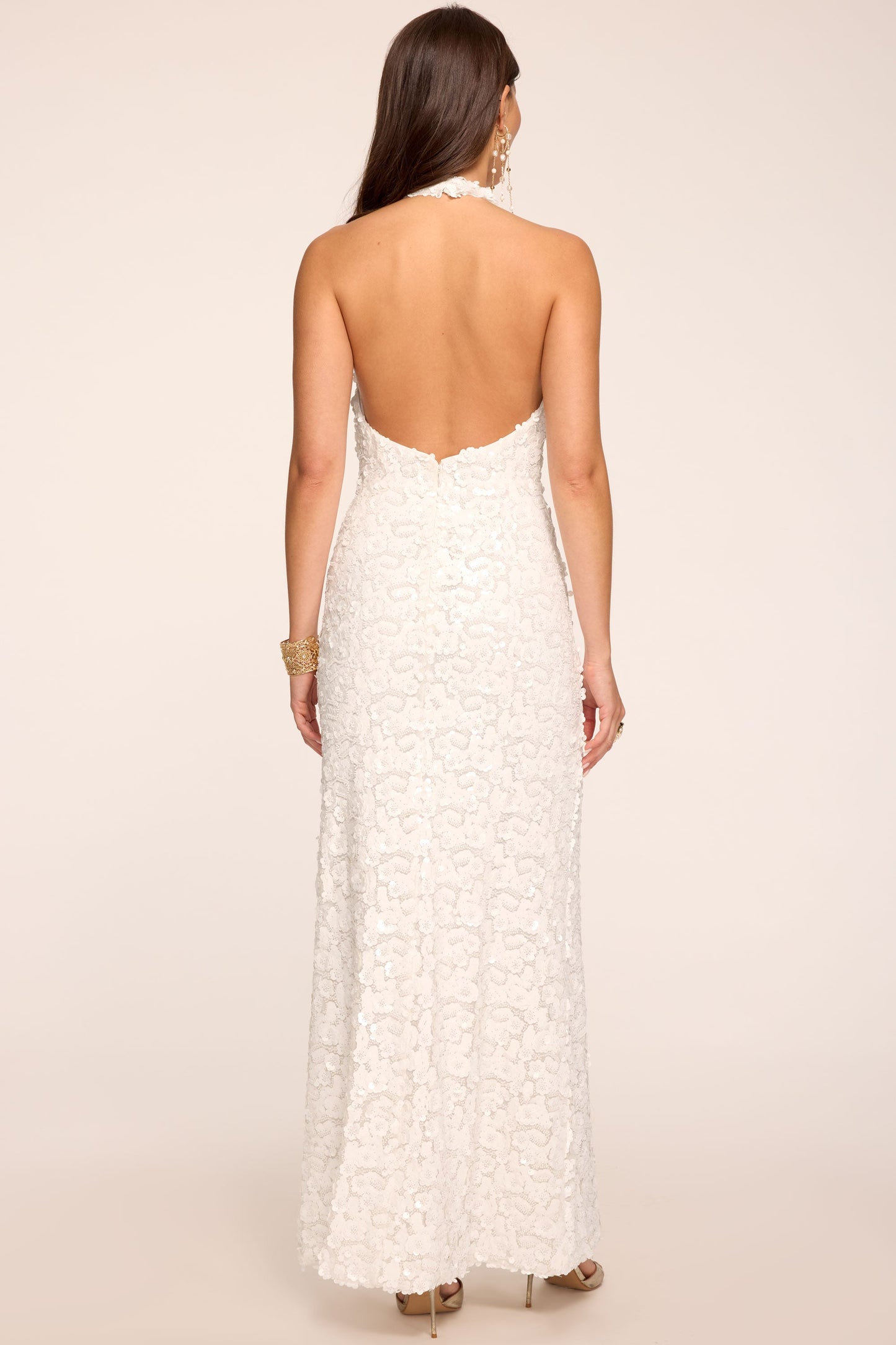 Giada Sequin High Neck Gown