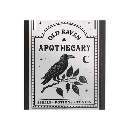 Old Raven Apothecary Mirrored Wall Art 🇬🇧
