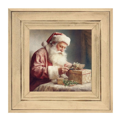 Old world Santa with gift