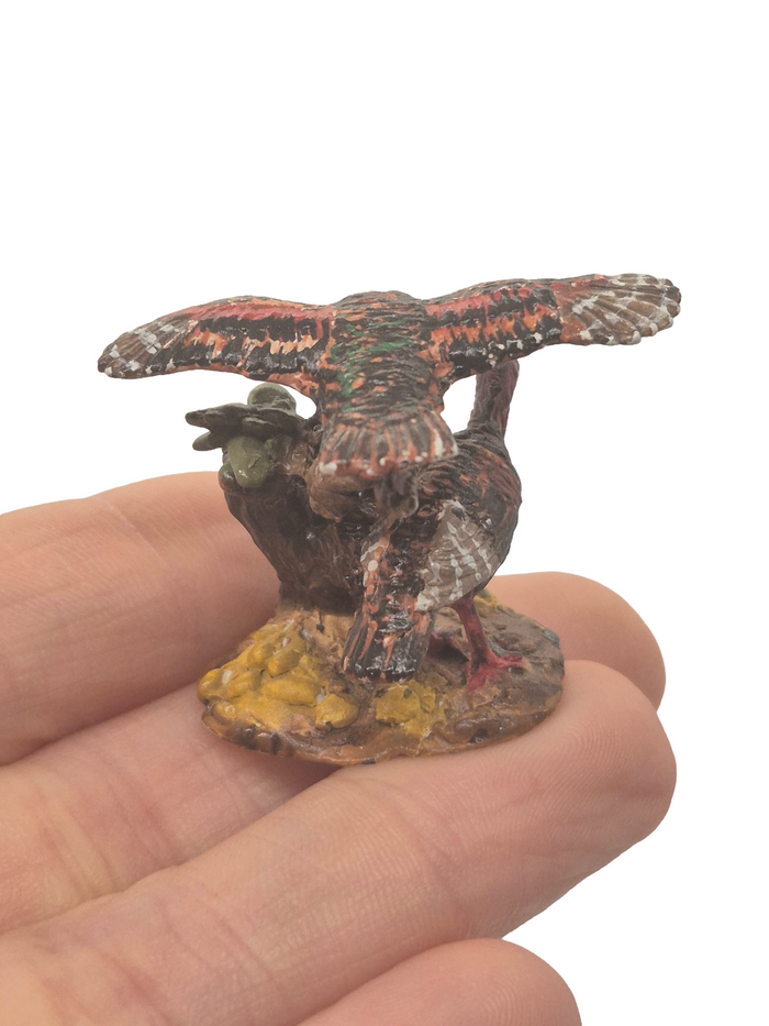 Painted Metal Figurine – 2 Turkeys